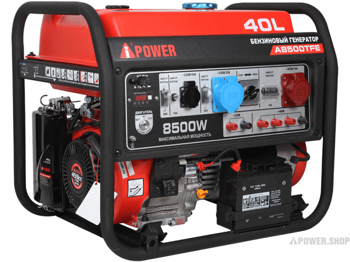 Бензиновый генератор A-iPower A8500TFE арт. 20116