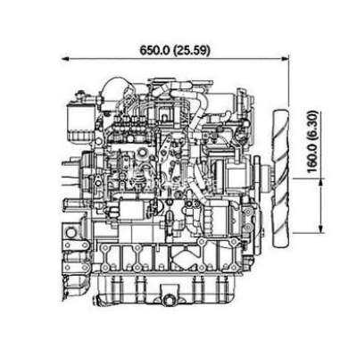 Двигатель дизельный Kubota Super 07 V2607 CR-E