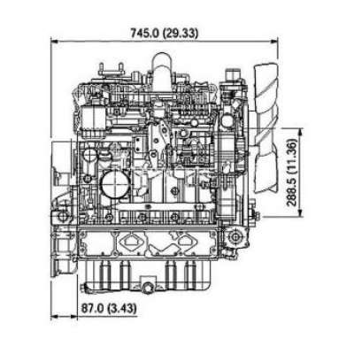 Двигатель дизельный Kubota Series V3 V3600-T