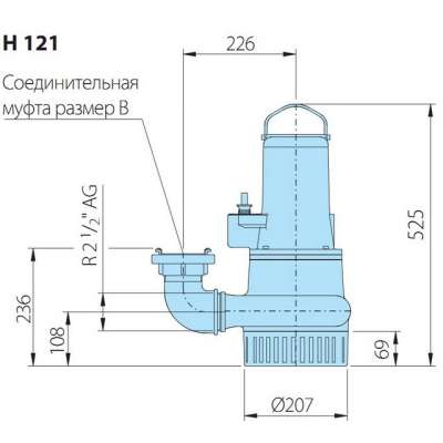 Промышленный дренажный насос HOMA H121 D